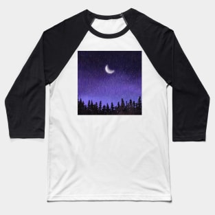 Purple watercolor nightsky Baseball T-Shirt